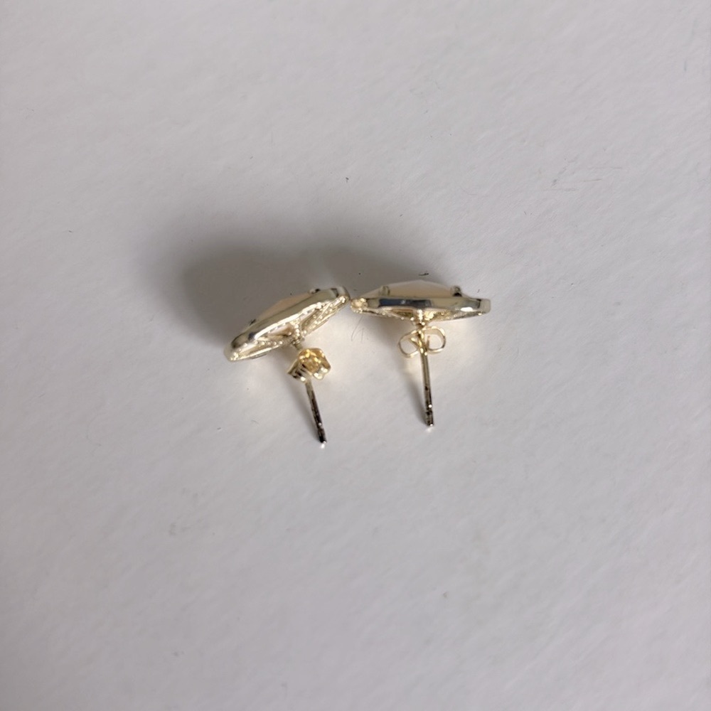 Lot of 2x [Kendra Scott] 1x Stud Earrings + 1x Cuff Bracelet, Gold/White Stones - Picture 5 of 11